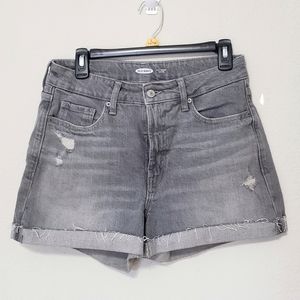 Old Navy Distressed High Rise Jean Shorts Size 6
